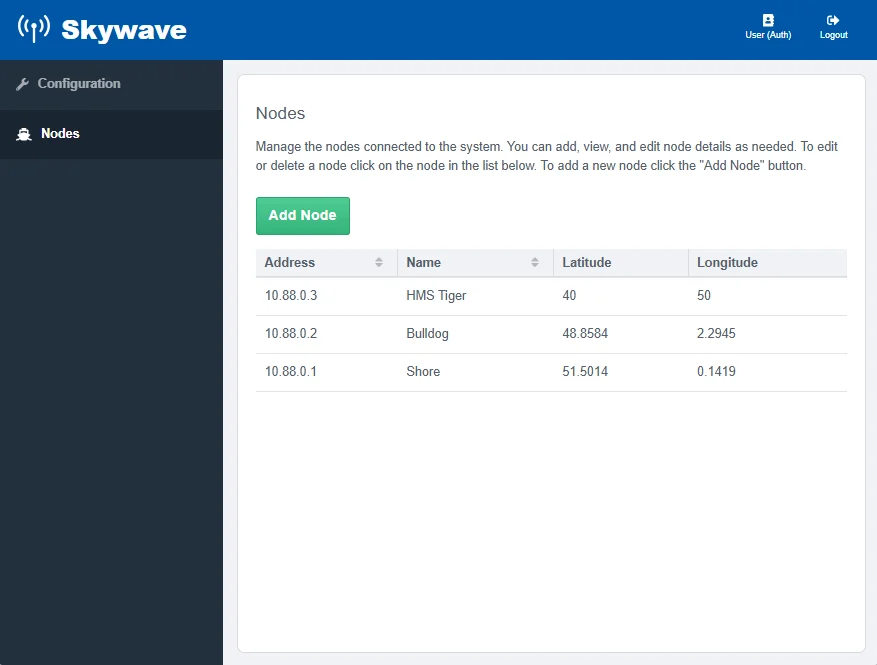 An image showing the Icon-Skywave UI